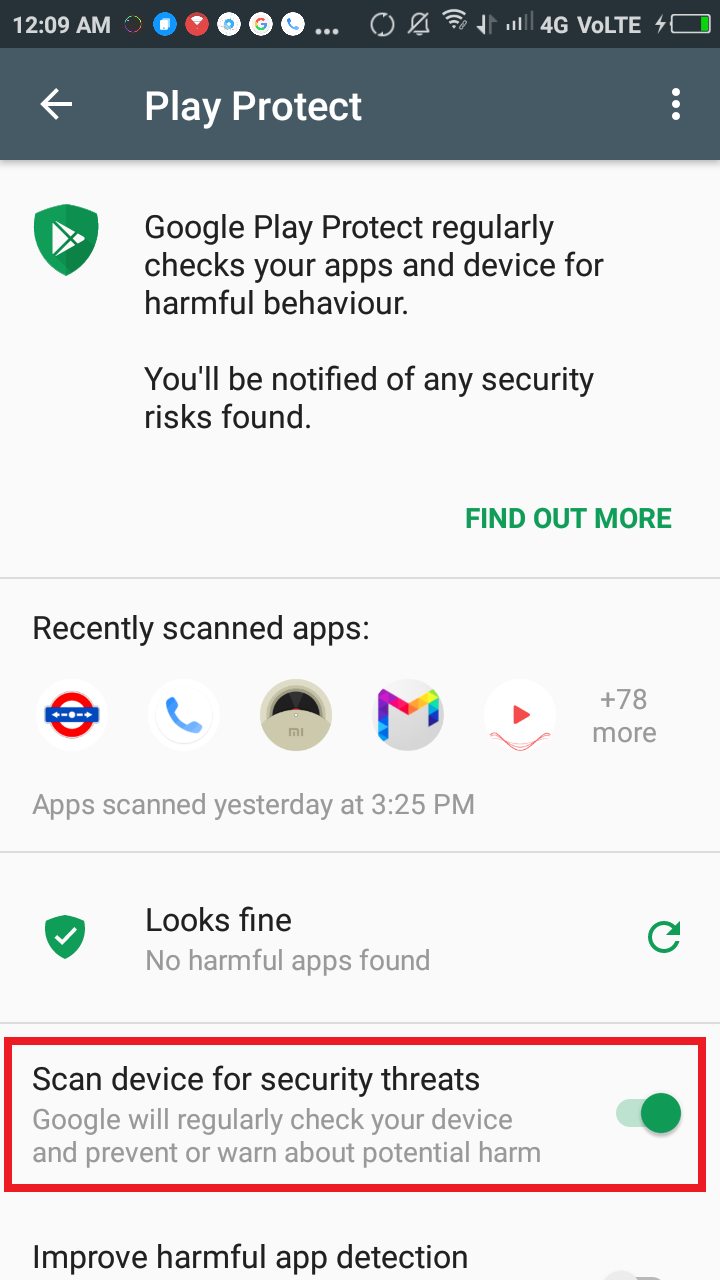 google play protect Marummy